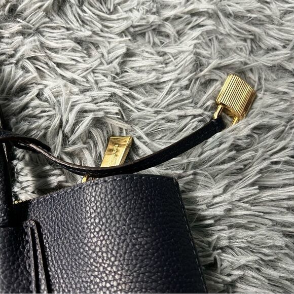 Michael Kors Navy Blue Pebbled Leather Tote - Picture 3 of 9